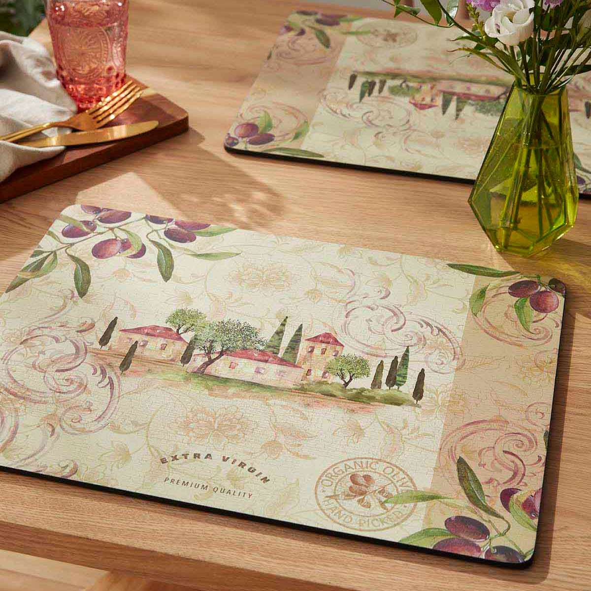 Olive Orchard Set of 4 Large Placemats image number null